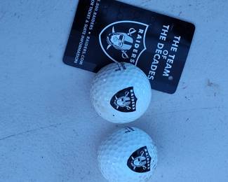 Memorabillia Raider Golf Balls and BART ticket