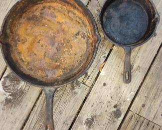 old cast iron pans