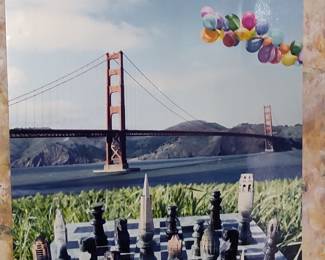 Really nice glossy photo on hard board  Just a fun picture of SF  approx. 3ftx4ft