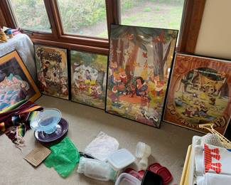 Various Vintage Framed Movie Posters for Disney’s Snow White