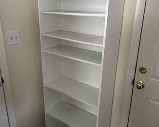 White Laminate Storage/Book Shelves