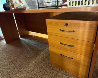File Cabinet with Desk