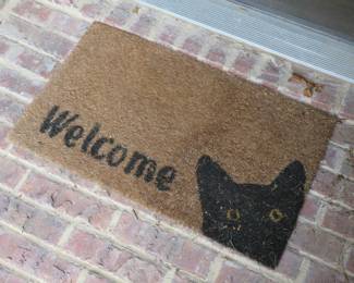 Kitty Korner welcome mat