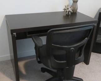 Computer desk, office chair