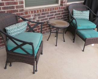 Wicker patio chairs
