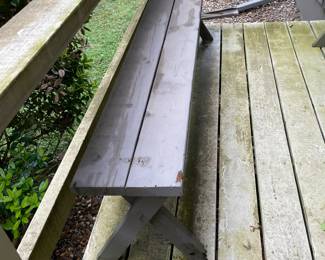 a pair of benches