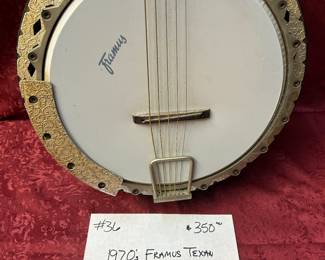 1970’s Framous Texan Banjo $350
Available for purchase before sale date. Call Bill Anderson 615-585-9301