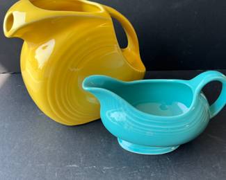 fiesta pitcher and gravy boat
