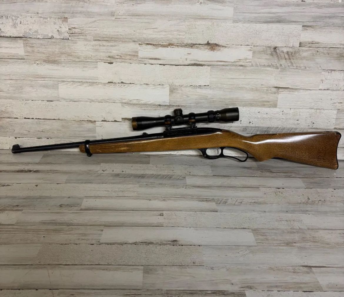 Vintage Ruger Model Ninety-Six Lever Action Rifle .17 HMR With Professional Scope