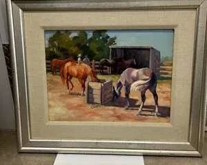 Original Painting “The Grey” by Jean Cook Signed by Artist 12”x16” board
