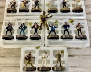 Lot of Vintage 16 Piece Collectors Edition Elvis Presley Ornaments From The Bradford Editions
