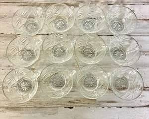 Vintage Anchor Hocking Prescut Set of 12 Punch Cups Star of David