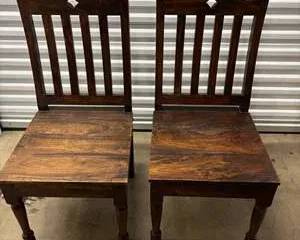 Solid Wood Farmhouse Country Dining Chair Set of 2