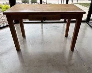 Solid Wood Carved Desk With Drawer Native American Style Desk