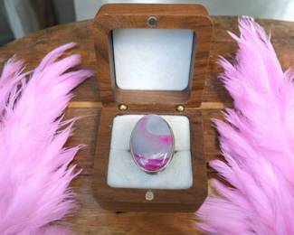 Pink Botswana Ring Tested