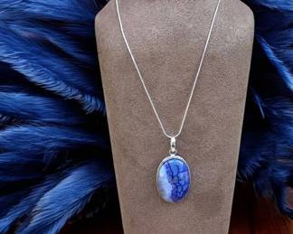 Lovely Blue Botswana Necklace Tested