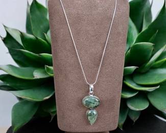 Moss Prehnite Necklace Tested