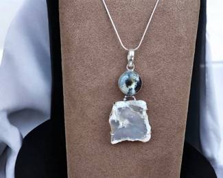 Dendritic Opal Rough Necklace Tested