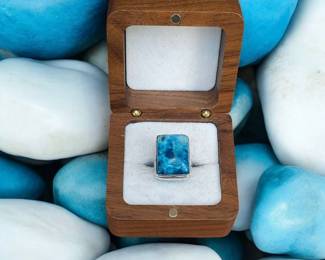 Blue Apatite Ring Tested
