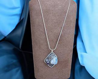 Lapis Lace Onyx With Amethyst Necklace Tested