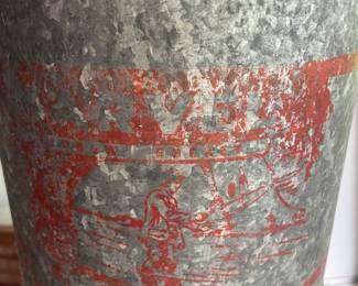 Vintage 1960's Galvanized Minnow Bucket