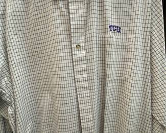 TCU Men's button down shirt