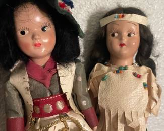 1940's Vintage Native American Dolls