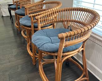 bamboo barstools set of 4