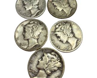 Mercury Head Dimes .900 Silver