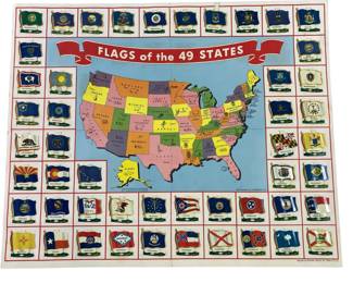 National Biscuit Metal Flags of the United States Collection Premiums on Poster