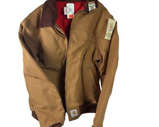 Vintage Farm Jacket New Tags Carhartt Chore Jacket Full Zip Flannel Lining Large-Tall