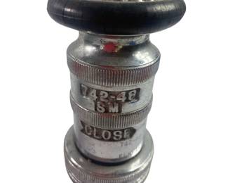 Vintage Fire Hose Nozzle Spray Chrome Firefighter