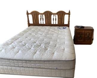 Sleep Number Queen or Full Mattress + Headboard & Night Stand