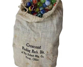 Big LOT Vintage-Antique Marbles 1 Big Bag Dumped Out into a Vase Unsorted