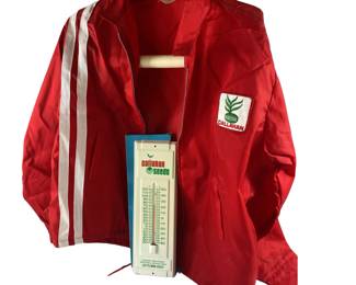 Vintage Calahan Seeds Windbreaker & New Thermometer