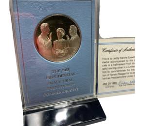 1981 Ronald Reagan Presidential Inagural Eyewitness Medal Coin Proof Sterling Silver .925