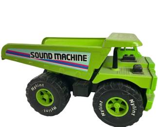 Vintage Metal Farm Toy 1990s NYLINT Sound Machine Green Dump Truck