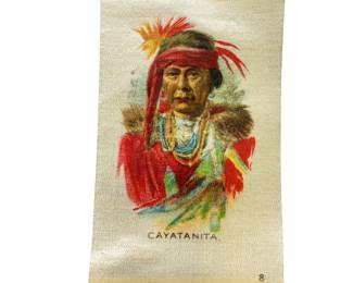 CAYATANITA 8 Antique Tobacco Silk American Indian Chiefs Tokio Tokyo Cigarettes circa 1910