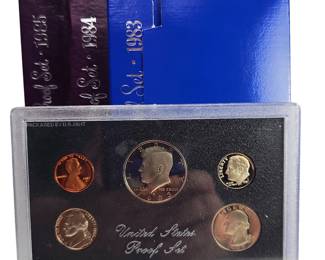 US 5 Coin Proof Sets 1983 84 85