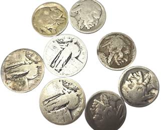 Buffalo Bison Nickels & Standing Liberty Quarters .900 Silver