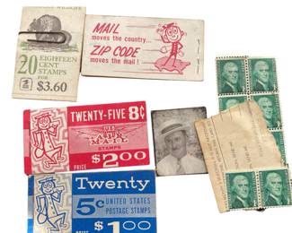 Antique Vintage Stamp Books Partial Filled