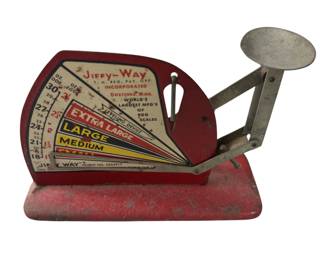 Jiffy Weigh Egg Scale Vintage Bright Color