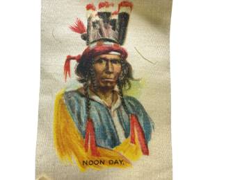 NOON DAY 14 Antique Tobacco Silk American Indian Chiefs Tokio Tokyo Cigarettes circa 1910