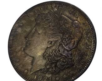 1921 Morgan Dollar Coin .900 Silver in Case