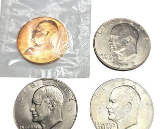 Sealed 1955 Inaugural Coin Dwight D Eisenhower + 3 Dollars 1972 74 76