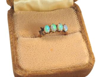 1920s 5 Opal *Missing 1 Stone Yellow Gold Ring Tested 10K