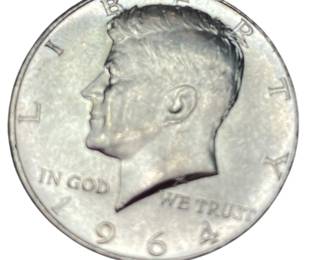 1964 JFK Kennedy Half Dollar Coin .900 Silver