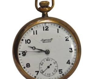 1895-1900 Ingersoll Reliance Pocket Watch Illinois Case Co Elgin 10KT Rolled Gold