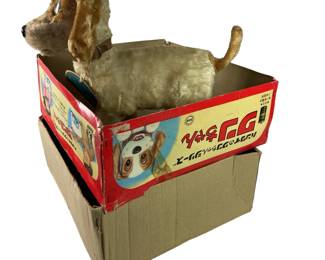 Vintage Antique BANDAI Japan Robotic Dog Original Tag Paperwork & Box