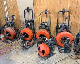 Electric snakes for pipe clean out